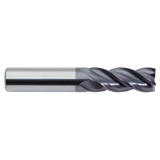 Picture of M.A. Ford 17723604A Dia 6mm SH 0.2362 LOC 0.5118 OAL2.2441 End Mill Standard Flute Variable Helix Carbide AlTiN Single End Corner Radius0.0591 1.50mm TuffCut® XR